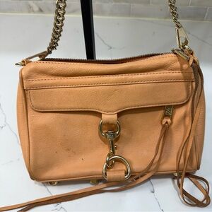 Rebecca Minkoff Peach Leather Crossbody Bag